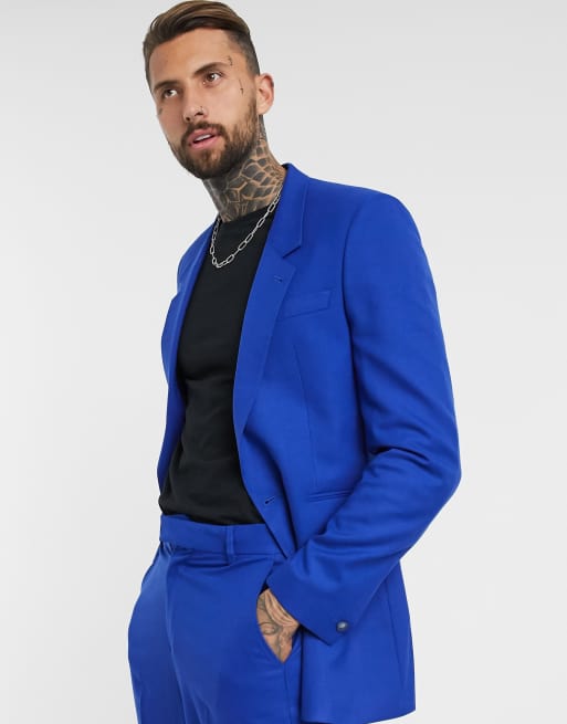 ASOS EDITION – Lässiger Anzugblazer in Blau, Kombiteil, 3 von 4