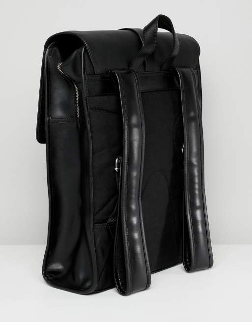 ASOS EDITION leather backpack in black with embellishment