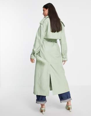 green asos coat