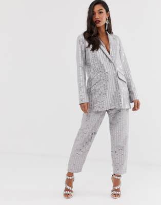 asos sequin blazer dress