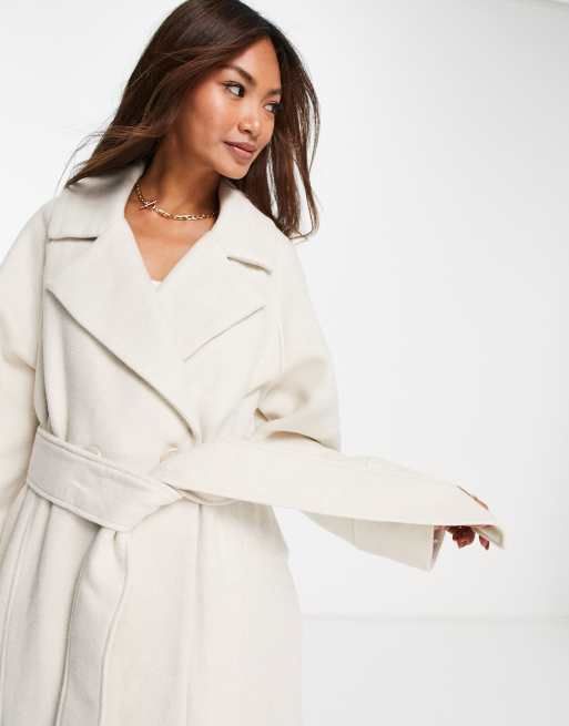 Cream wool coat on sale womens