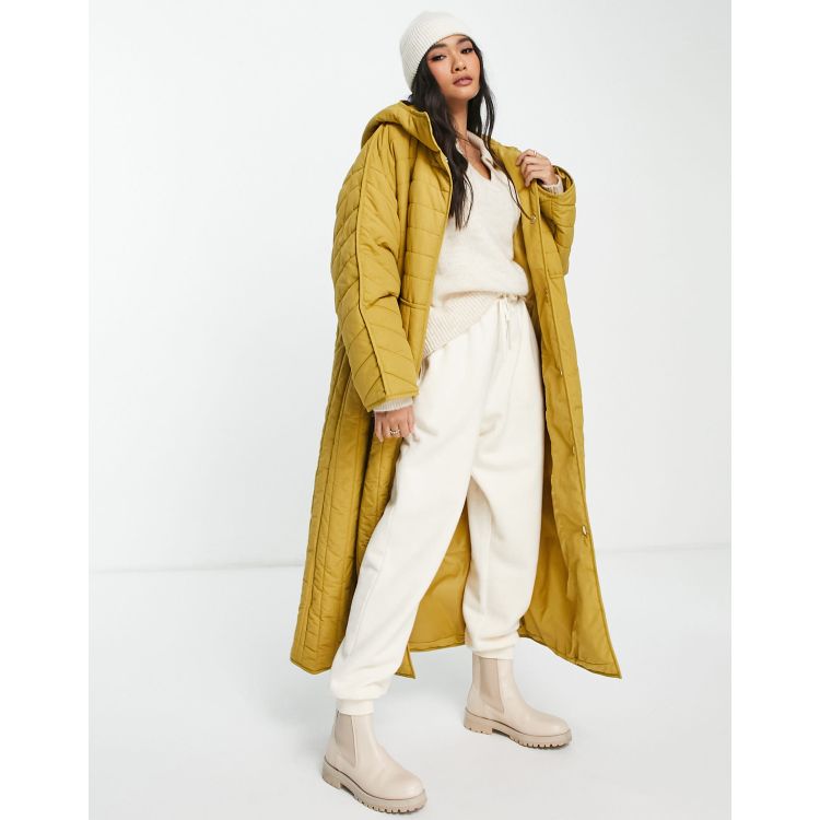 Ochre long 2025 padded coat