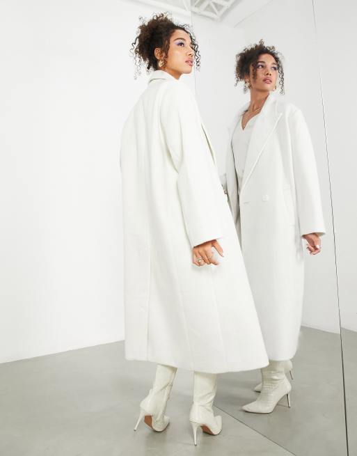 Cream hotsell longline coat