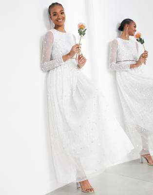 sequin wedding dress asos