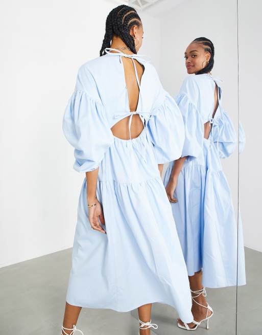 Pale blue shop smock dress