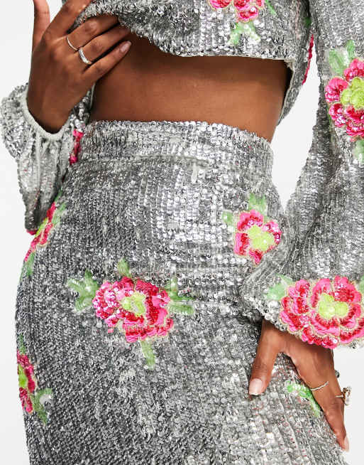 Flower shop glitter skirt