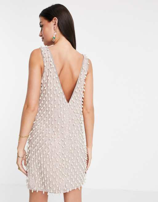 Asos edition disc and pearl best sale mini dress