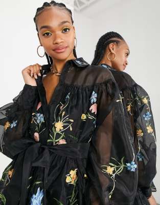 ASOS Embroidered Shirt Dress