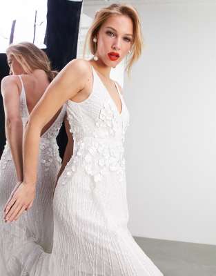 asos edition embellished cami wedding dress