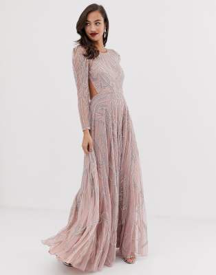 asos edition nouveau crystal embellished maxi dress