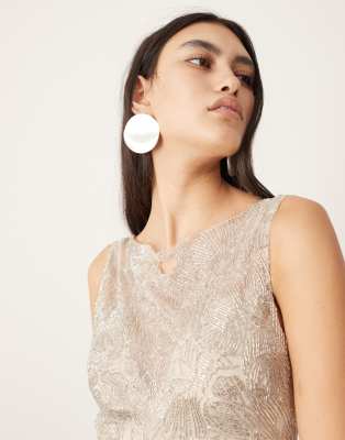 ASOS EDITION nouveau floral embellished low back maxi dress with cut work  embroidery in silver | ASOS