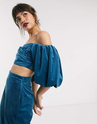 asos blue top