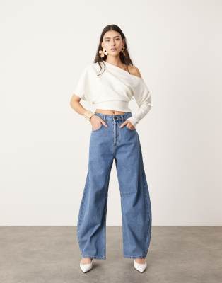 ASOS EDITION ASOS EDITION off shoulder drape top in white