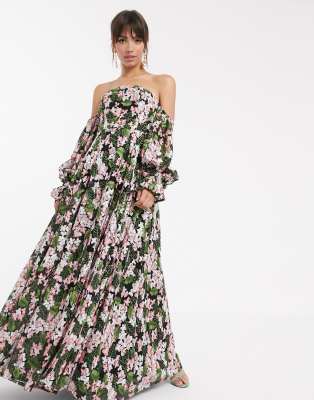 maxi dress off shoulder