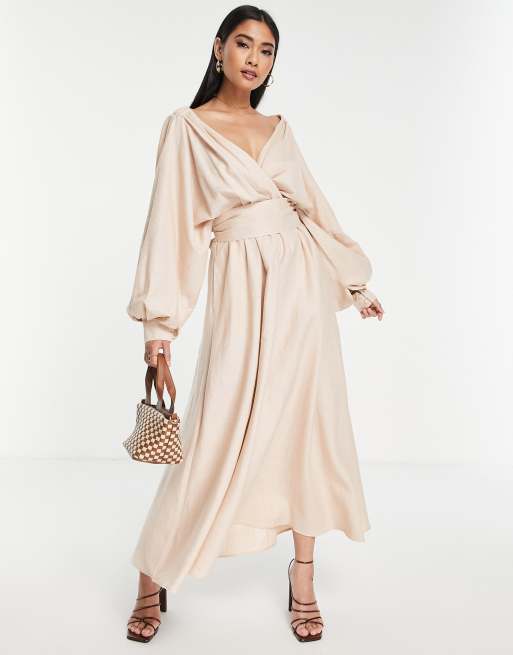 Belted hotsell linen dress