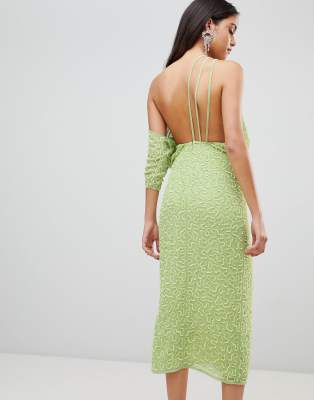 asos lime green dress