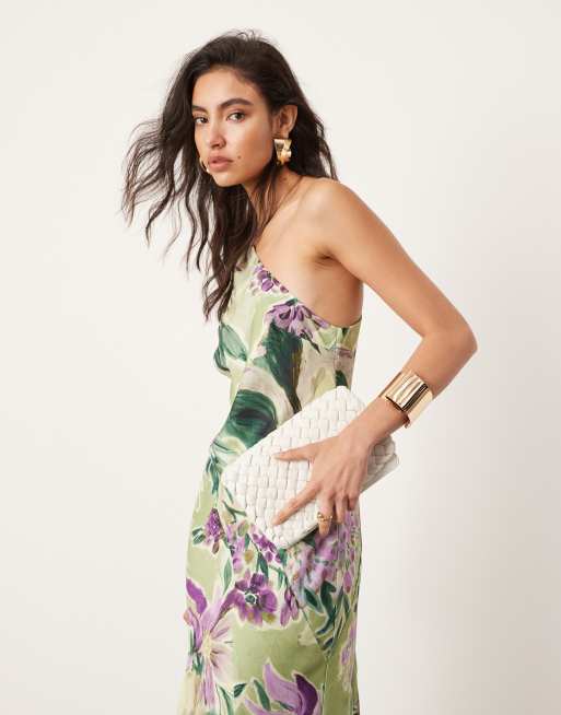 Asos shops one shoulder floral dress