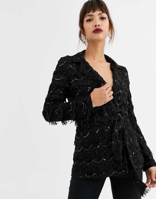 Asos beaded outlet jacket