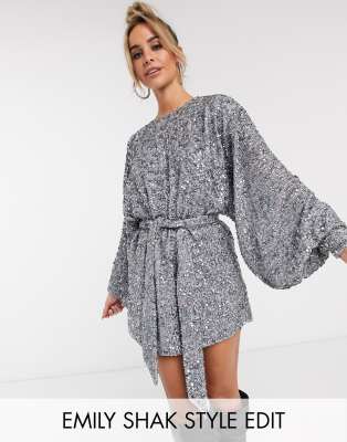 sequin oversized dress