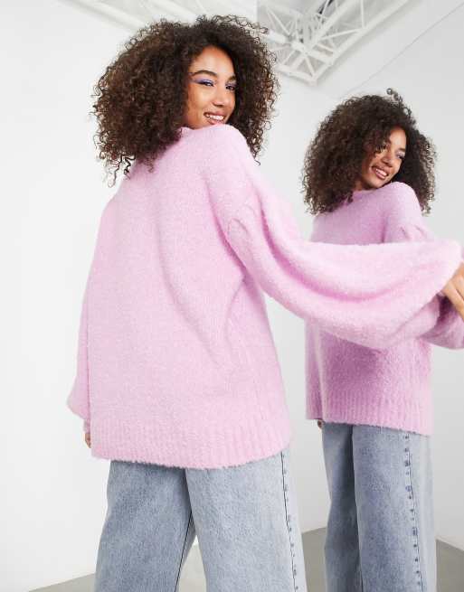 Sweater with outlet oversized sleeves