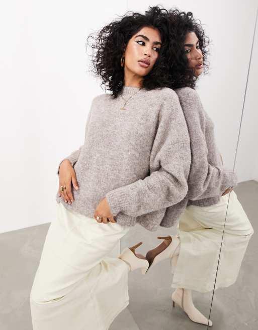 Oversized shop oatmeal sweater