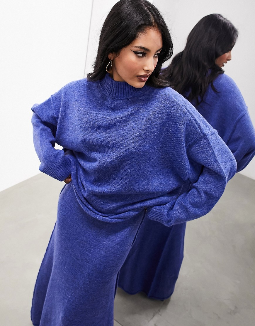 ASOS EDITION oversized knitted jumper in petrol blue