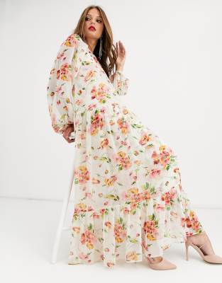 how to accessorize a floral maxi dress