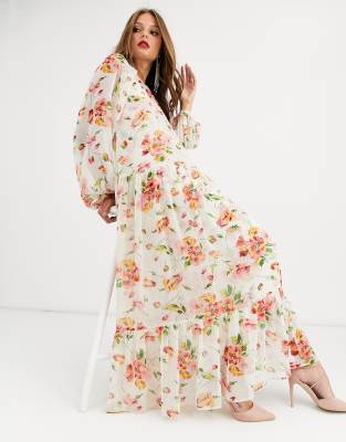 and floral maxi dress