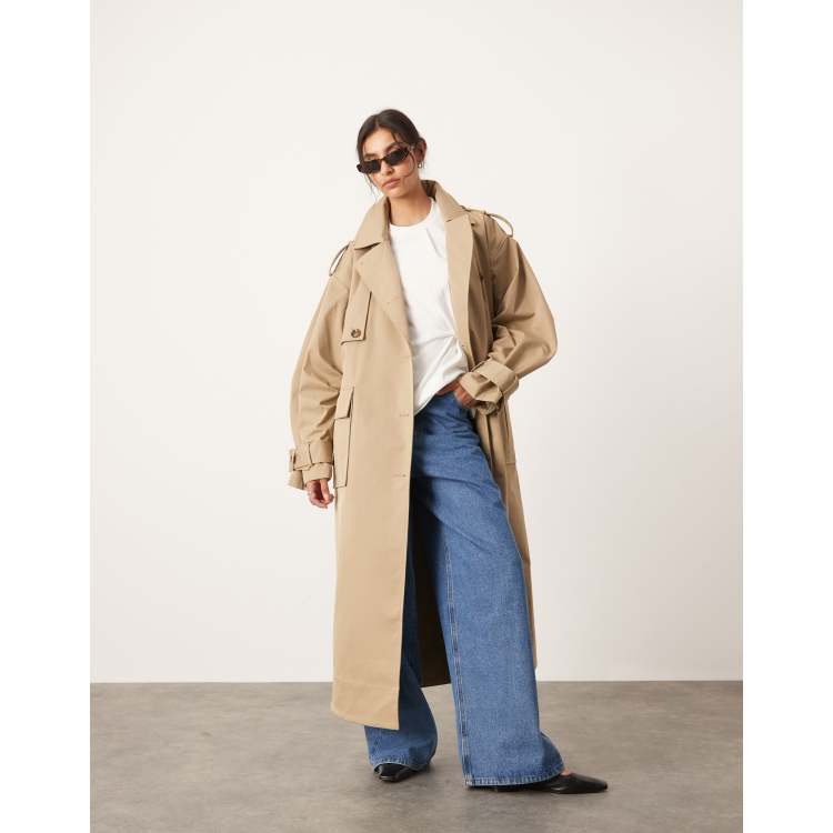 Camel Coat Outfit Timberland Beige ASOS EDITION Oversized