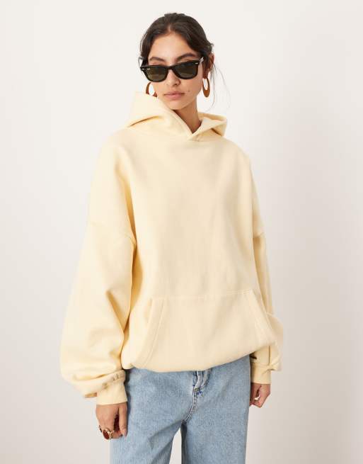 ASOS EDITION oversized premium heavy weight hoodie in buttermilk, 2 of 4