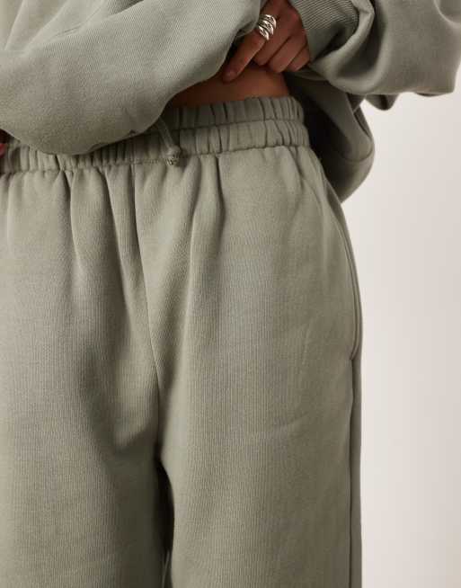 ASOS EDITION oversized premium heavyweight trackies in olive green