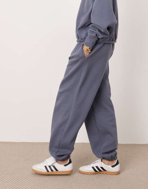 ASOS EDITION oversized premium heavy weight sweatpants in slate blue