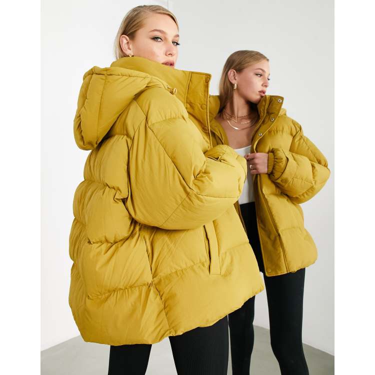 ASOS EDITION oversized puffer jacket in ochre