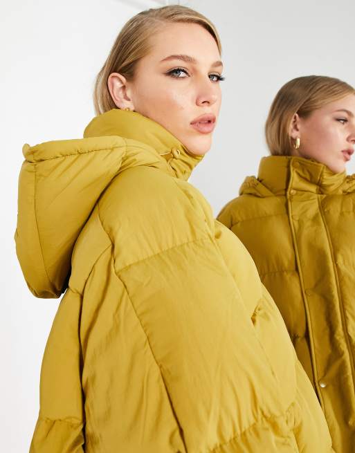 ASOS EDITION oversized puffer jacket in ochre