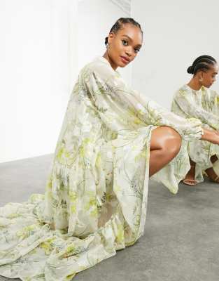 botanical maxi dress