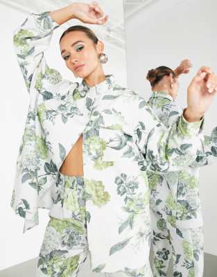 ASOS EDITION oversized shacket in floral print  - ASOS Price Checker