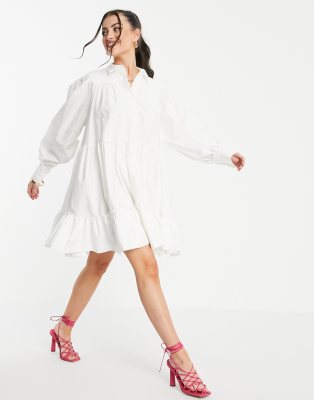 alex print trapeze shirt dress