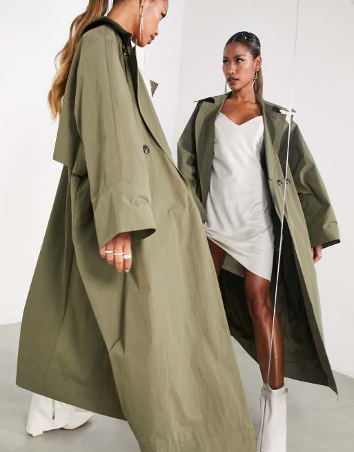 ASOS EDITION oversized trench coat in khaki