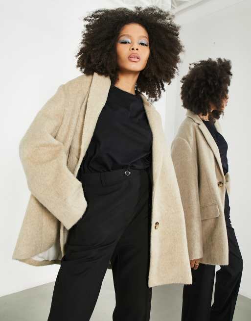 Jackets & Coats, Premium Bonded Satin Oversized Blazer