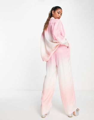 ASOS EDITION trousers in pink ombre - ASOS Price Checker