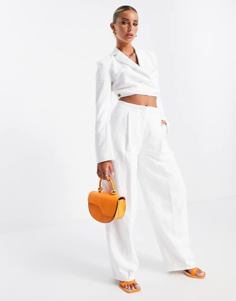 ASOS EDITION - Pantaloni con pieghe frontali avorio - view 1