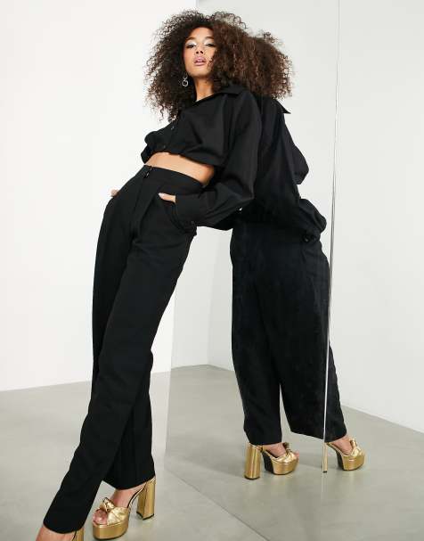 ASOS EDITION - Pantaloni neri a vita alta - view 1