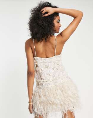 asos pearl embellished dress