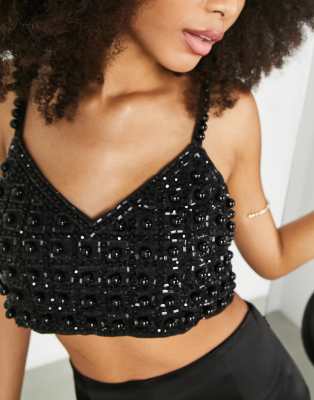 embellished crop top asos