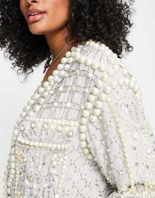 Asos edition mirror and pearl oversized jacket best sale