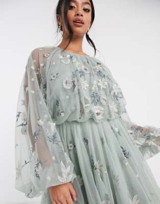 floral mesh dress