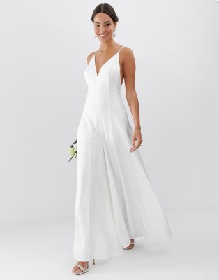 asos edition cape wedding jumpsuit