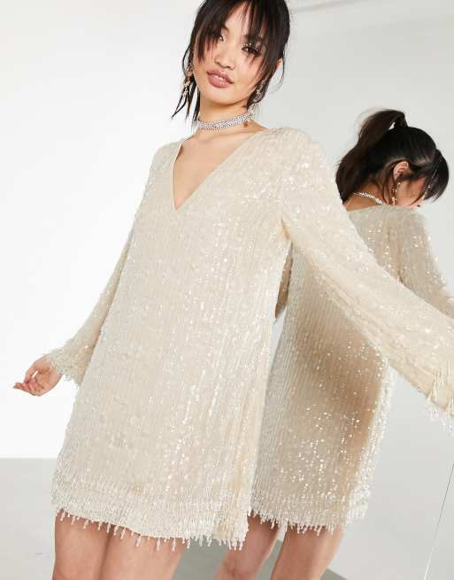 Sequin mini outlet shift dress