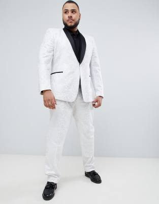 asos white sequin suit