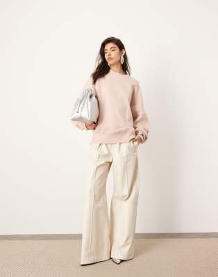 Asos Design Premium Heavy Weight Sweatshirt With Seam Detailing